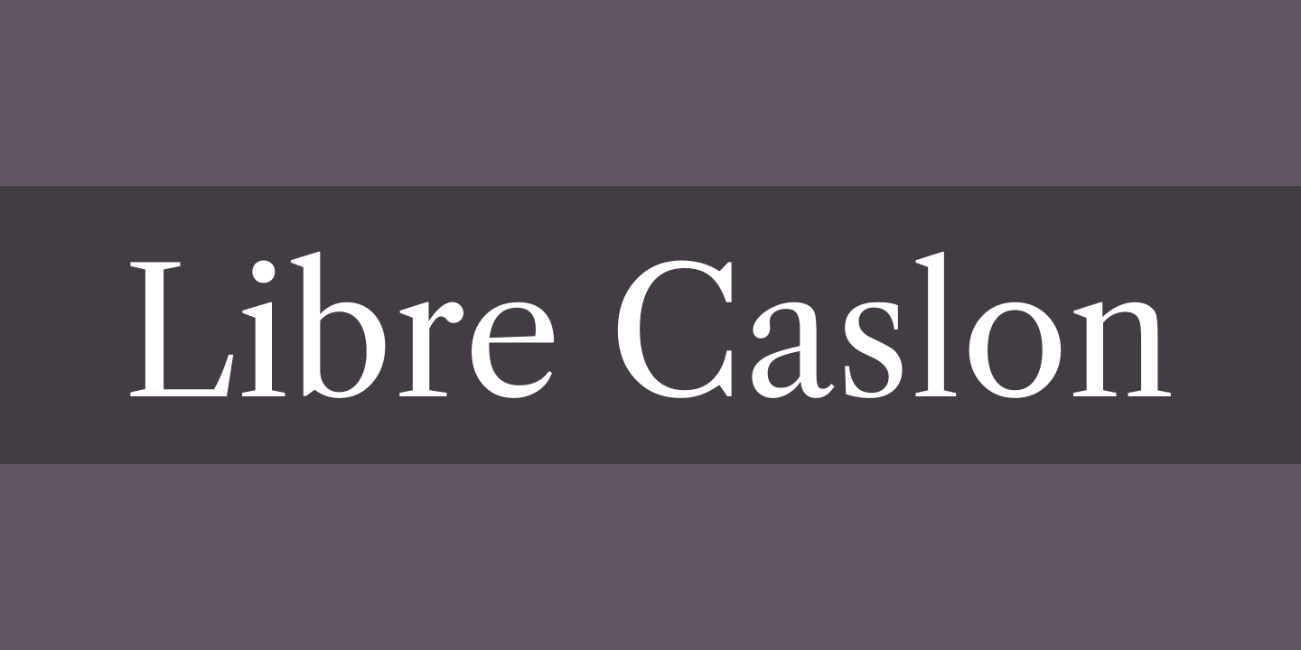폰트 Libre Caslon